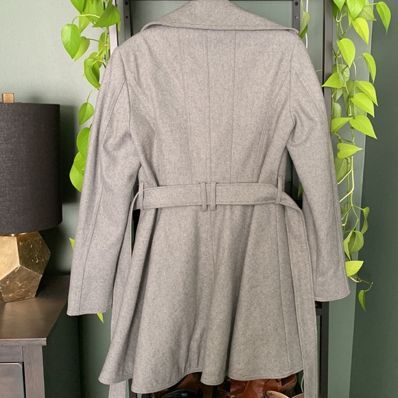 🩶NWOT INC Grey Peplum Wool Button Up Jacket - Picture 9 of 17